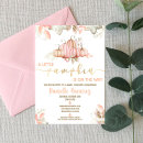 Search for little pumpkin on the way baby shower invitations Leaves