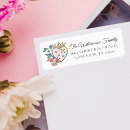 Search for family crest return address labels Vintage
