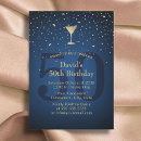 Search for blue gold birthday invitations Modern