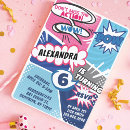 Search for girls superhero birthday invitations Action