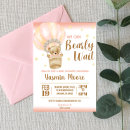 Search for teddy bear hot air balloon invitations Pink