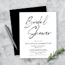 Search for black and white bridal shower invitations Elegant