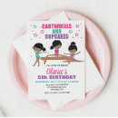 Search for gymnastics birthday invitations Purple