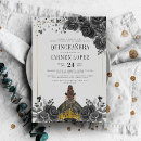 Search for vintage quinceanera invitations Black