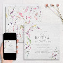 Search for purple christening invitations Botanical