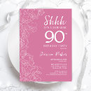 Search for surprise 90th birthday invitations Elegant