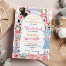Search for pink and gold tea party invitations Mad hatter