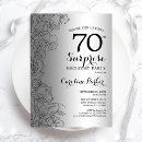 Search for silver 70th birthday invitations Elegant