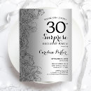 Search for silver 30th birthday invitations Surprise party