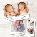 Search for twin birth announcement cards Modern