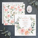 Search for peach square wedding invitations Wreath