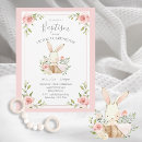 Search for pink baby girl christening invitations Floral flowers