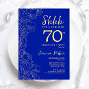 Search for blue flowers birthday invitations Elegant