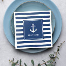 Search for nautical napkins Navy blue