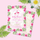 Search for pink flamingo baby shower invitations tropical