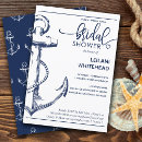 Search for navy and white bridal shower invitations Nautical