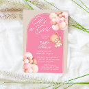 Search for typography baby girl shower invitations Teddy bear