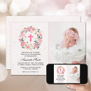 Search for pink girl christening invitations Watercolor