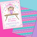 Search for brunette birthday invitations Gymnastics