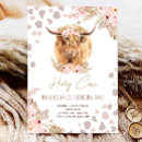 Search for boho 1st birthday invitations Highland cow