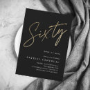 Search for black 60th birthday invitations Adult birthday party