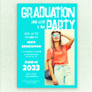 Search for aqua graduation invitations Simple