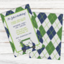 Search for monogram birthday invitations Preppy