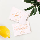 Search for pink and orange thank you cards Script