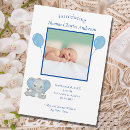 Search for elephant birth announcement cards Blue
