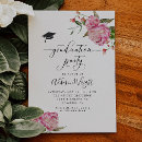 Search for flower graduation invitations Grad party