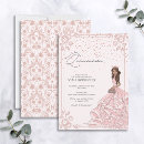 Search for rose quinceanera invitations Girly