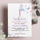 Search for butterfly 1st birthday invitations Garden