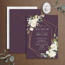 Search for burgundy flowers geometric wedding invitations Eucalyptus