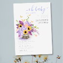 Search for lavender and gold baby shower invitations Boho chic