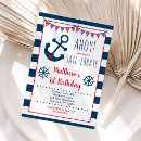 Search for nautical 1st birthday invitations Boy first birthday