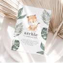 Search for tiger birthday invitations Safari