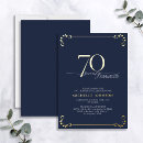 Search for blue and gold 70th birthday invitations Seventy