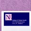 Search for navy and pink return address labels Blue