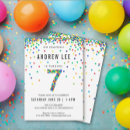 Search for boy 7th birthday invitations Boys seventh birthday
