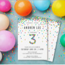 Search for 3 year old boy birthday invitations Rainbow