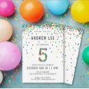 Search for colourful confetti invitations Rainbow