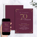Search for burgundy and gold birthday invitations Typography