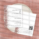 Search for rose gold glitter wedding invitations Glitzy