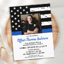 Search for law enforcement graduation invitations Thin blue line