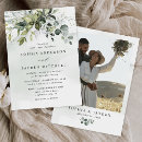 Search for elegant photo wedding invitations Dusty blue