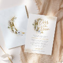 Search for over the moon baby shower invitations Script