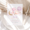 Search for space girl birthday invitations Two the moon