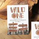 Search for winter woodland birthday invitations Wild one