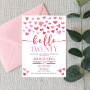 Search for hearts birthday invitations Red