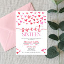 Search for heart birthday invitations Red